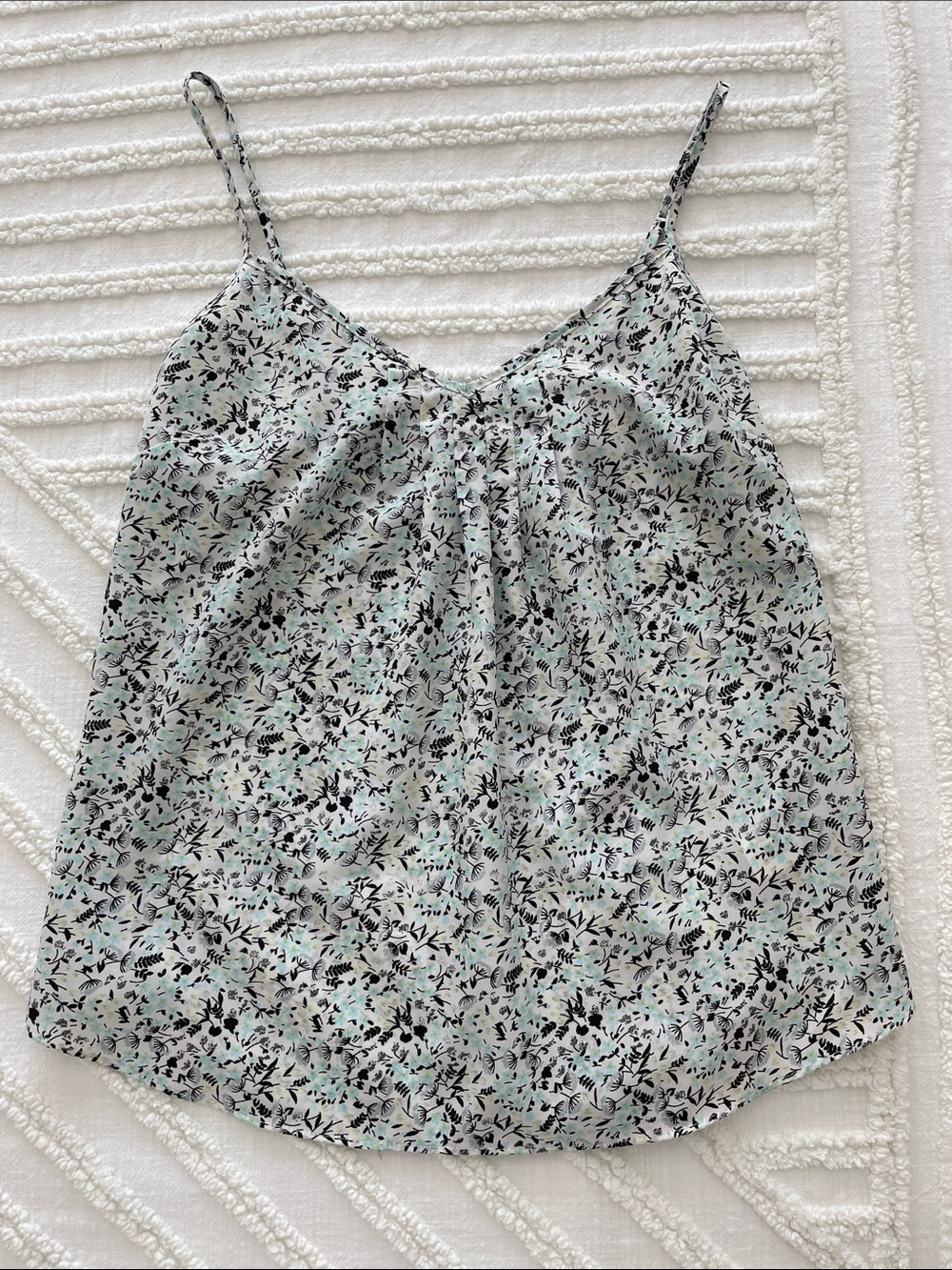Talula Mint and Black Floral Spaghetti Strap Camisole